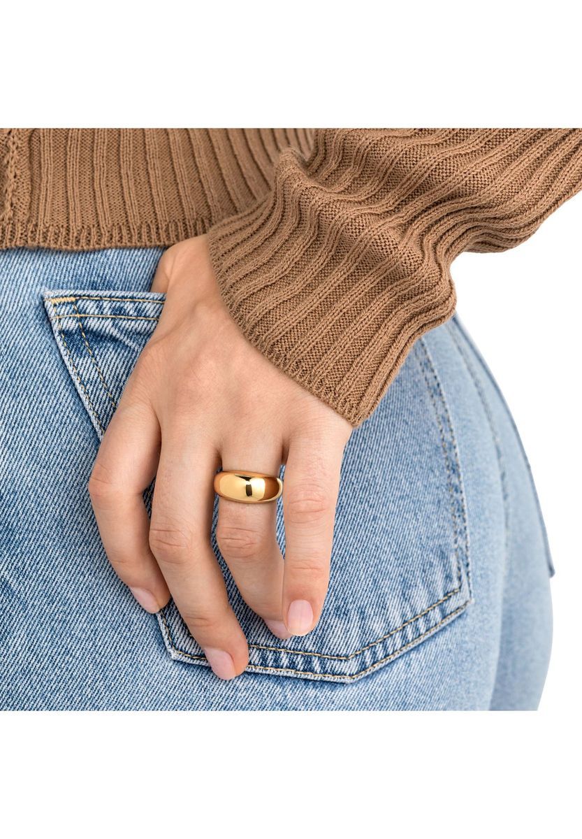 Minimalistischer Bombé-Ring