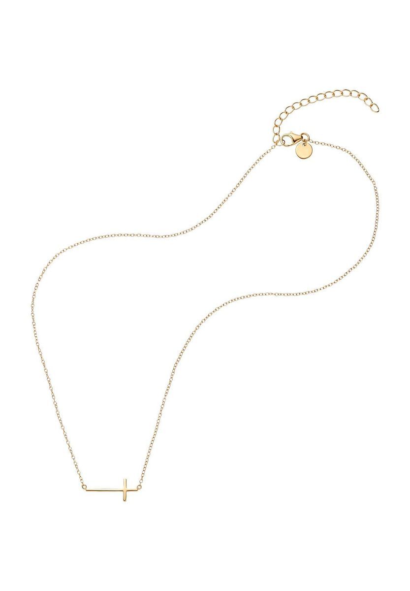 Minimalistische Kette mit Seitenkreuz