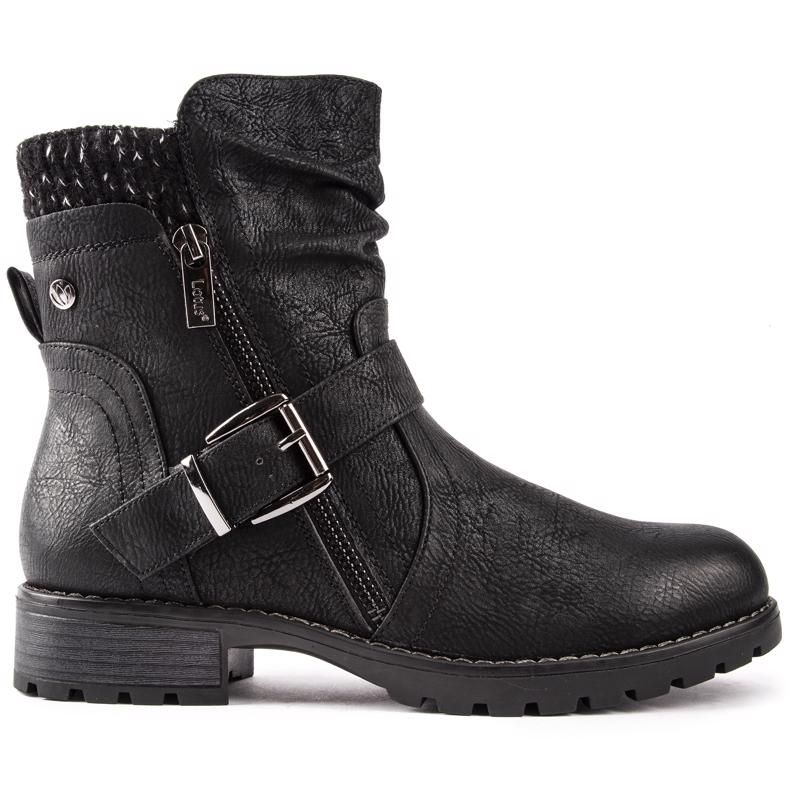 Biker-Stiefeletten mit Schnalle und Raffung