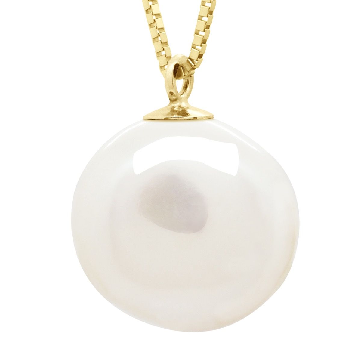 Elegante Goldkette mit Barockperlen-Anhänger