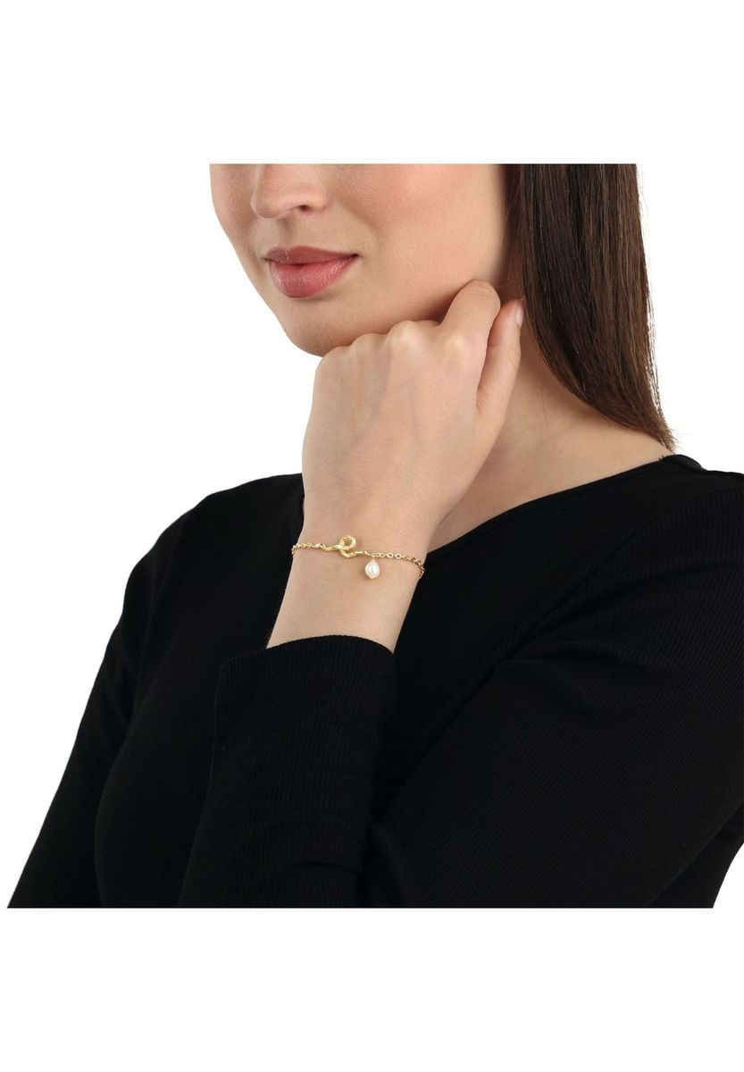 Elegantes Goldarmband mit Perlenanhänger