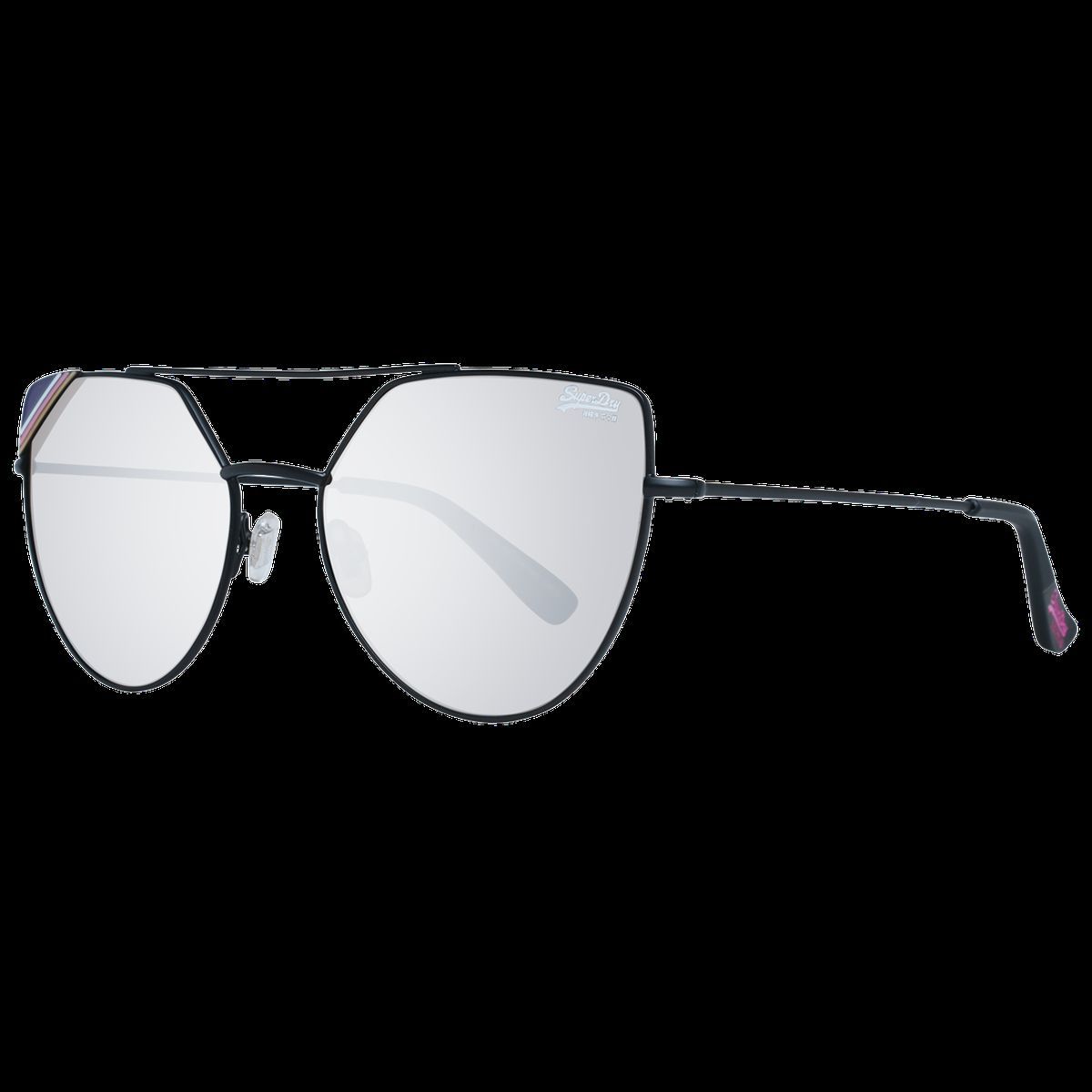 Geometrische Piloten-Sonnenbrille mit Doppelsteg