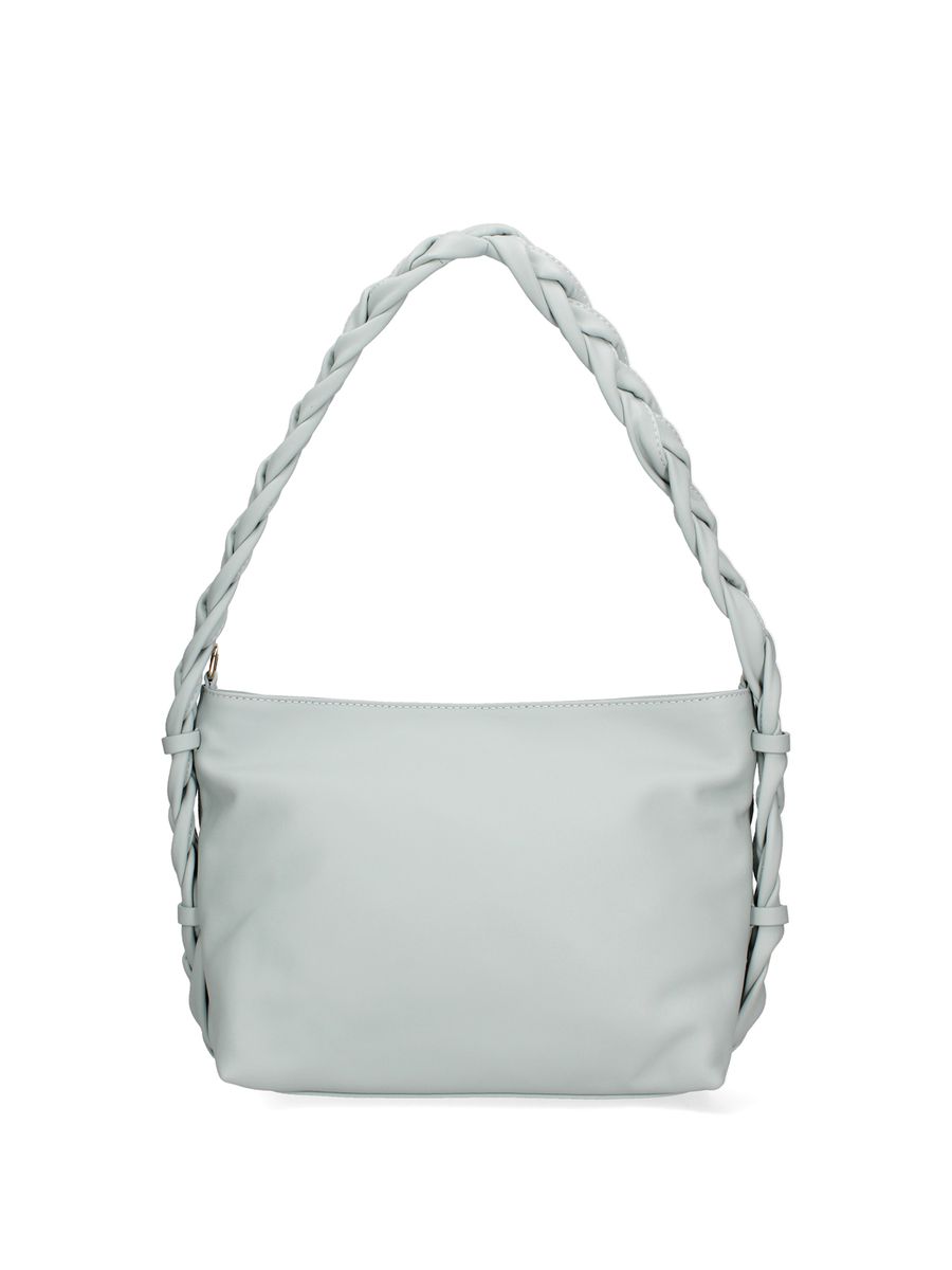 Lederschultertasche mit geflochtenem Riemen