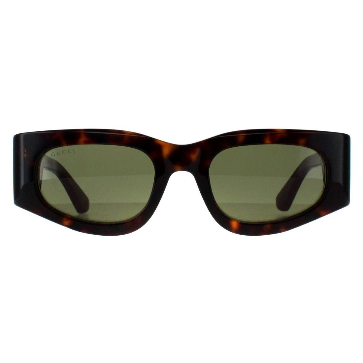 Markante rechteckige Sonnenbrille in Schildpatt-Optik