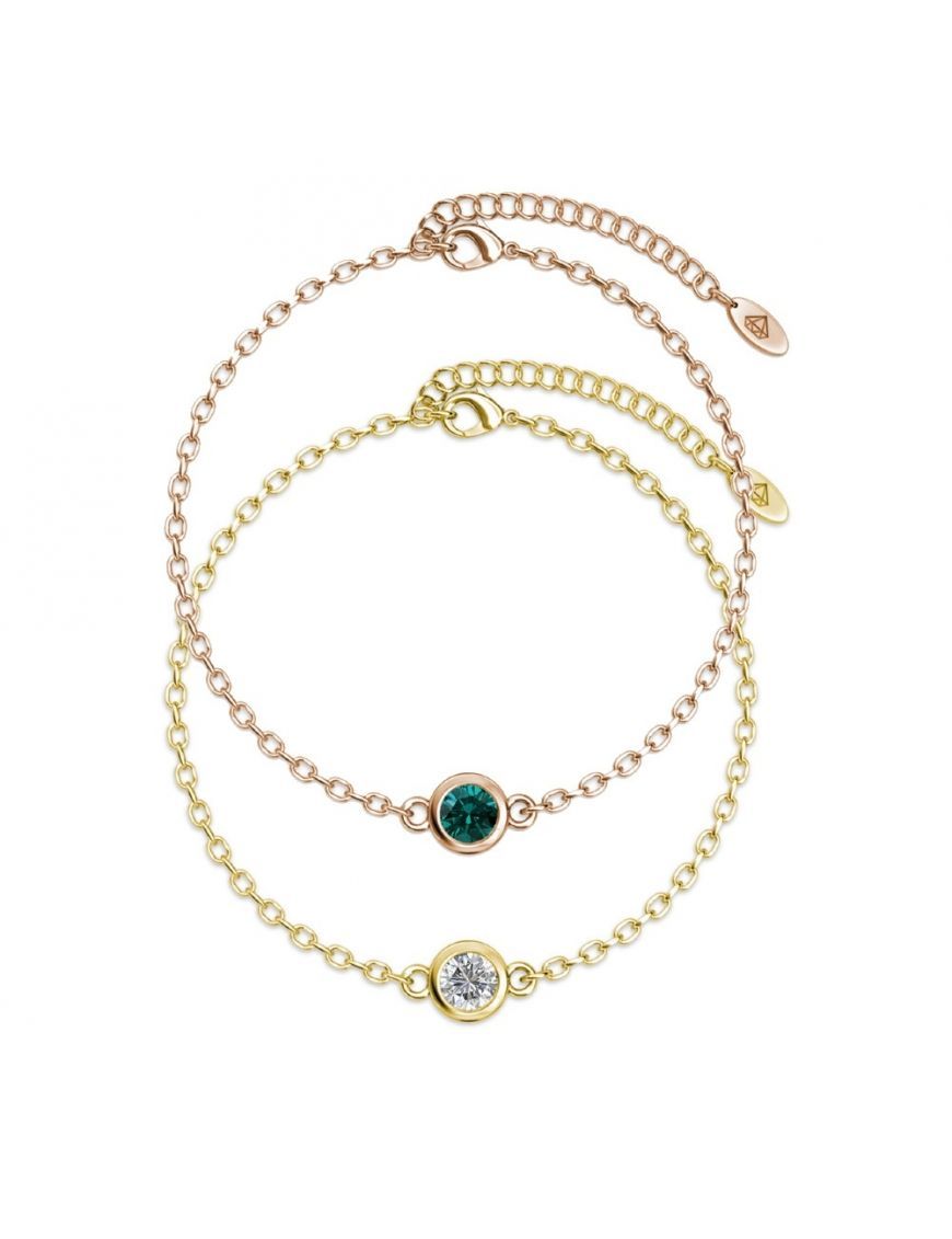 Elegantes Geburtsstein-Kettenarmband
