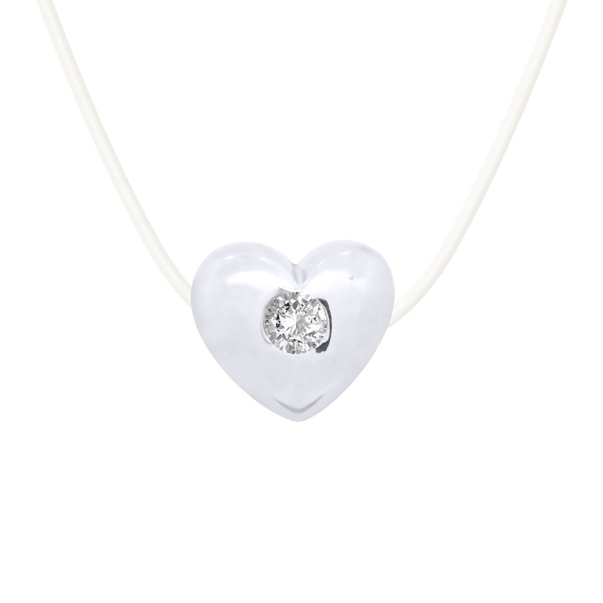 Halskette mit Diamant-Herz-Anhänger