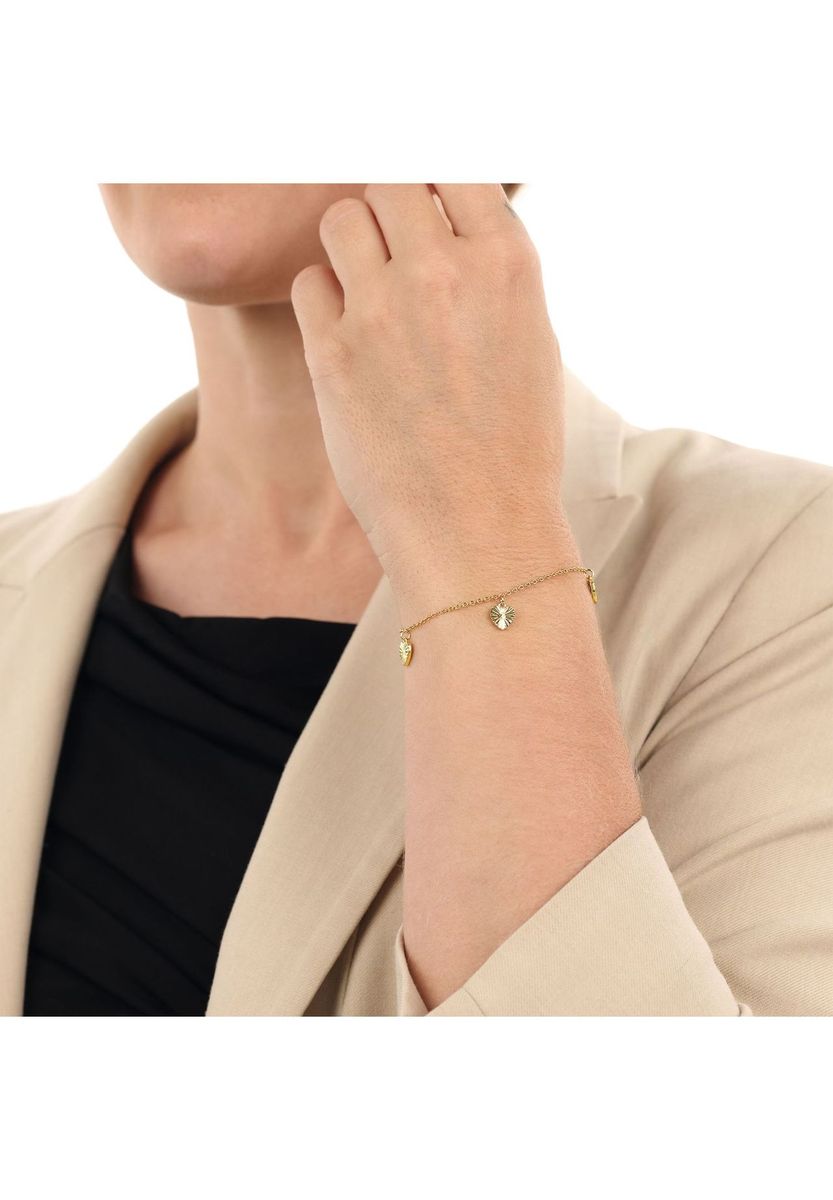 Filigranes Armband mit Herz-Anhängern