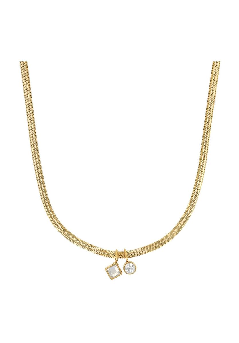 Schlangenkette mit Zirkonia-Anhängern