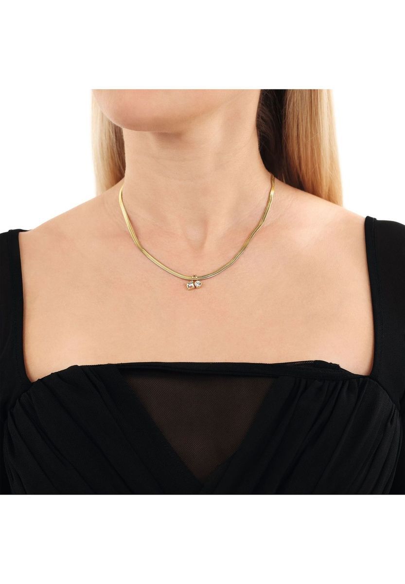Schlangenkette mit Zirkonia-Anhängern