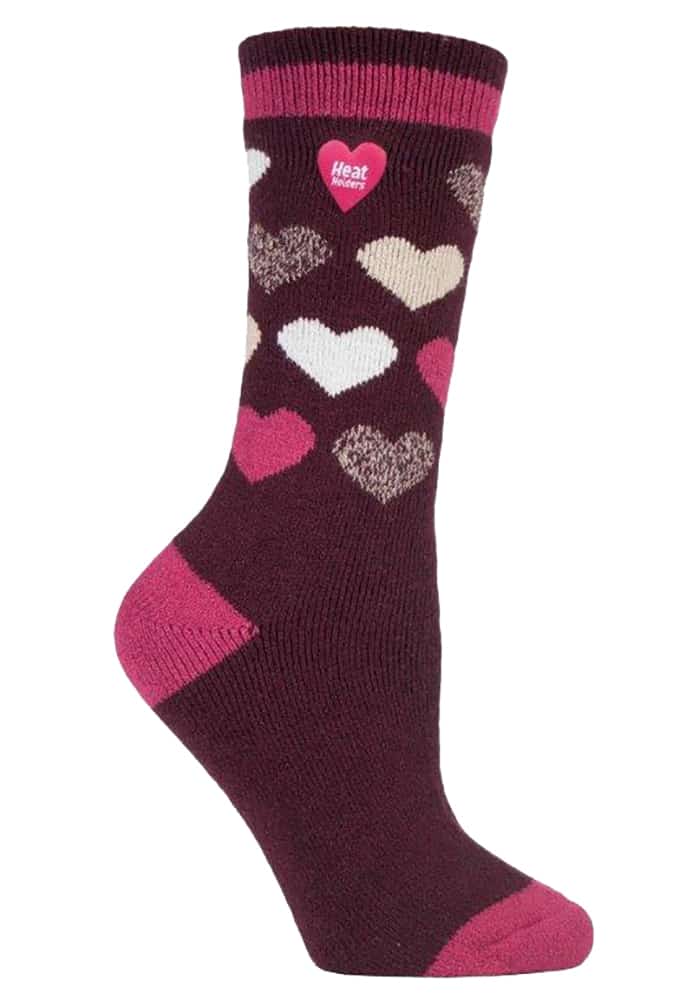 Thermo-Wintersocken mit Herzmuster