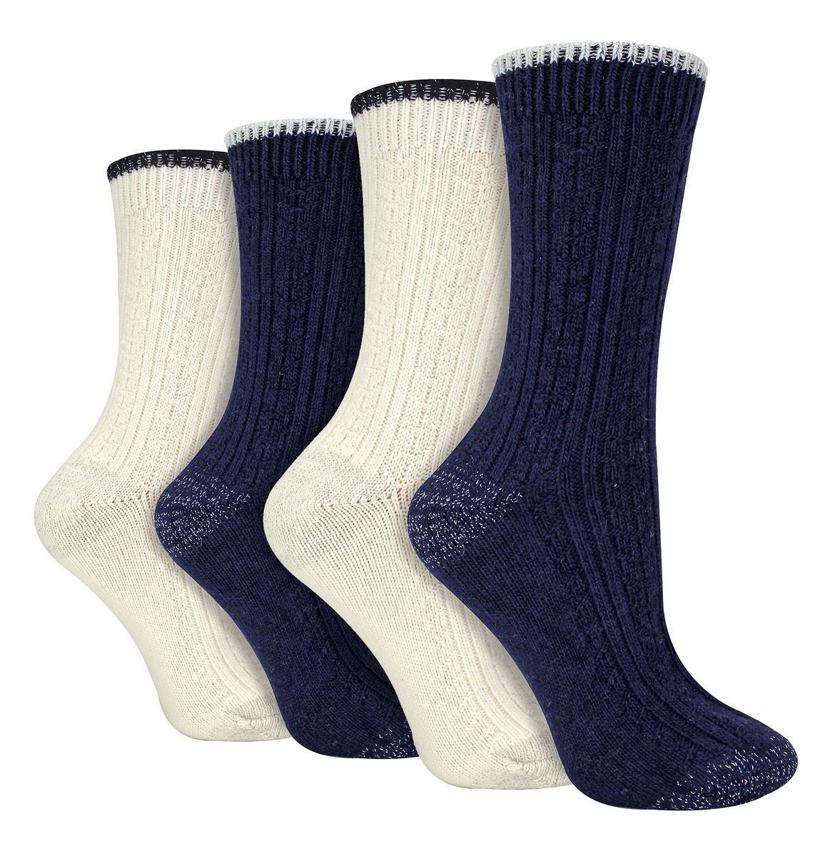 Kuschelige Kabelstrick-Kaschmirsocken