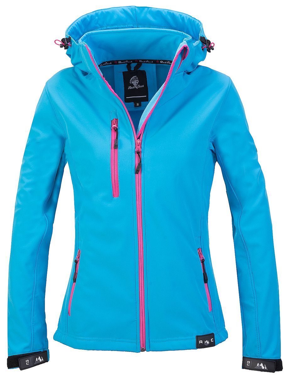 Sportliche Outdoor-Softshelljacke mit Kapuze