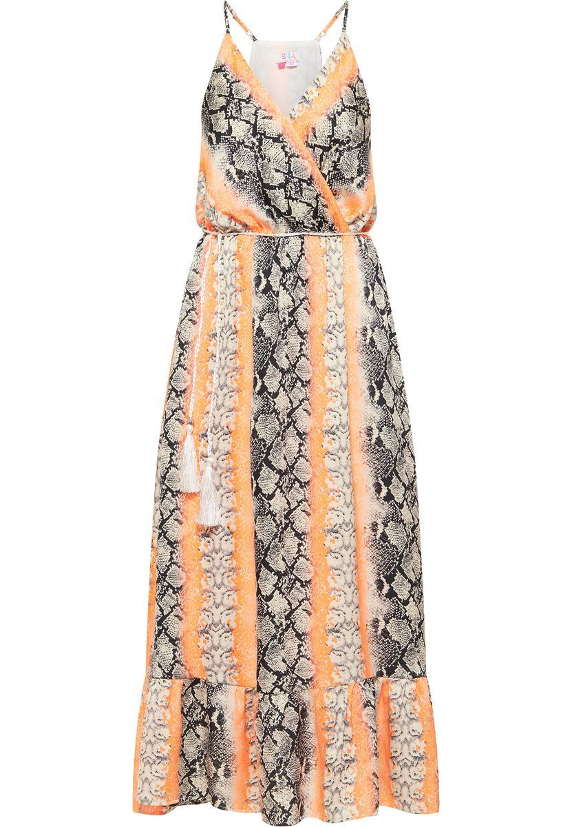 Wickel-Maxikleid mit Schlangenmuster