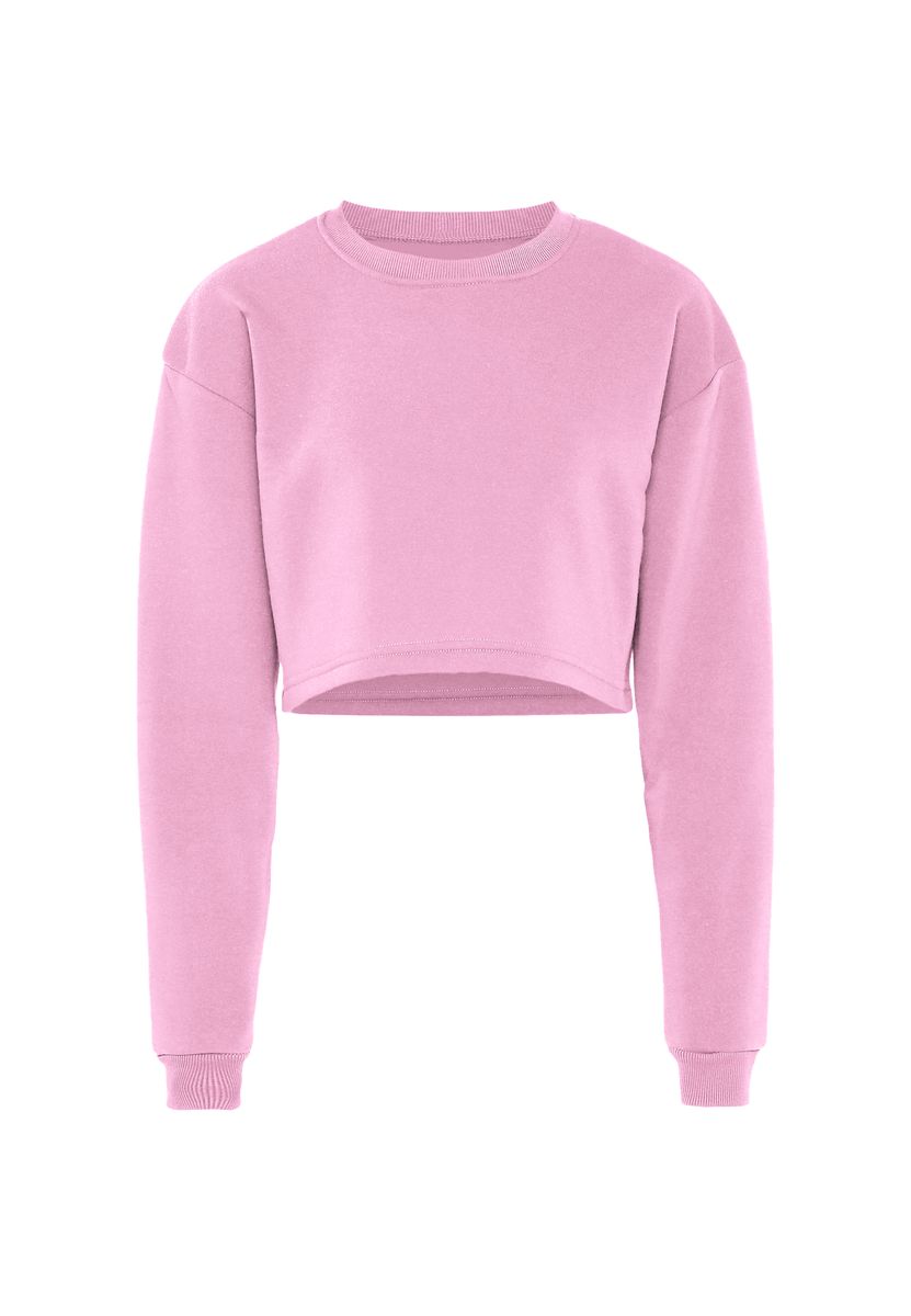 Kurzes Sweatshirt mit überschnittenen Schultern