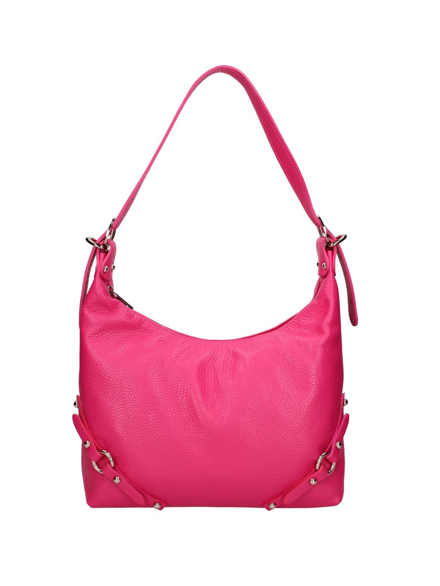Besetzte Hobo-Tasche aus strukturiertem Leder