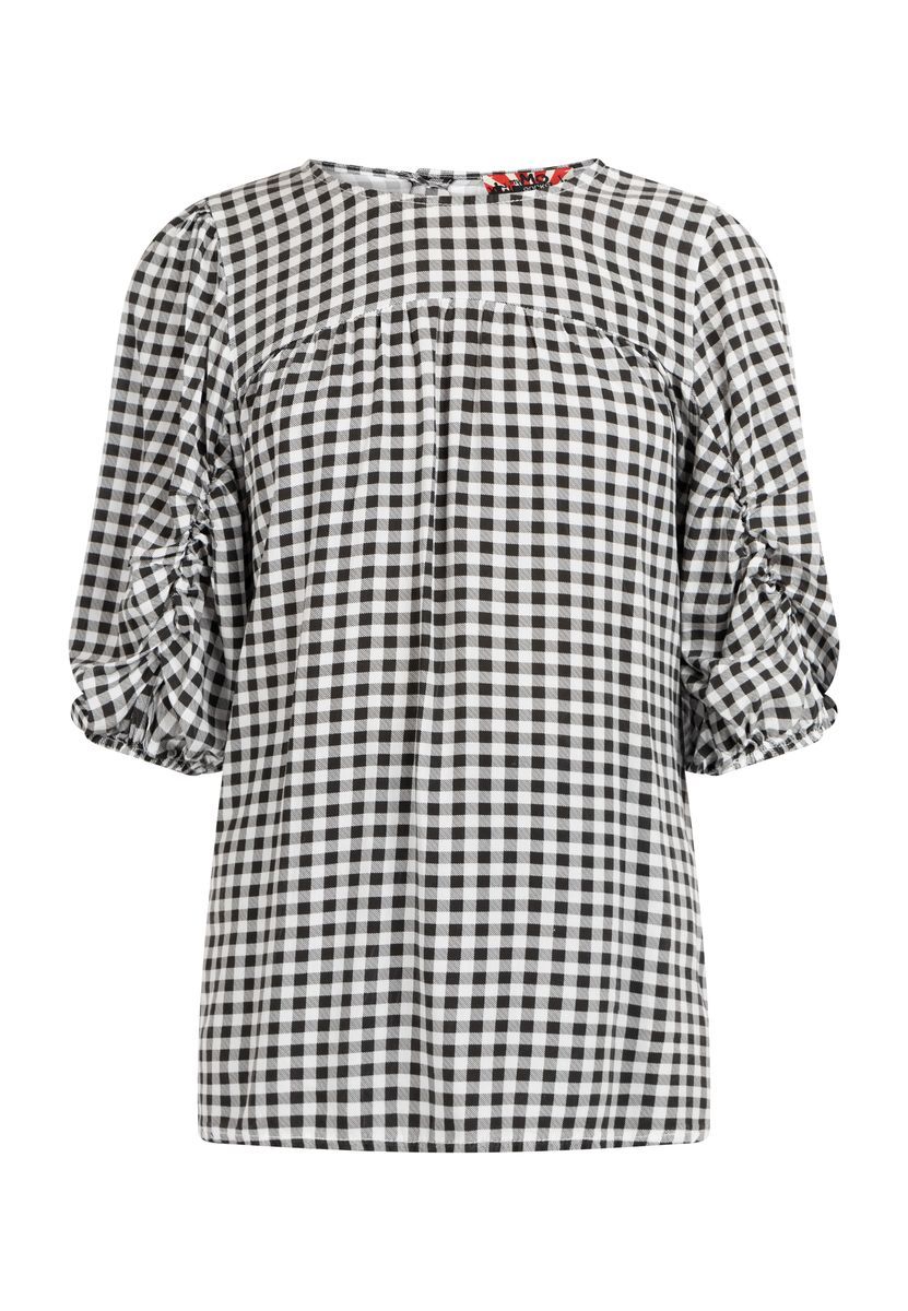 Karobluse mit gerafften Ärmeln