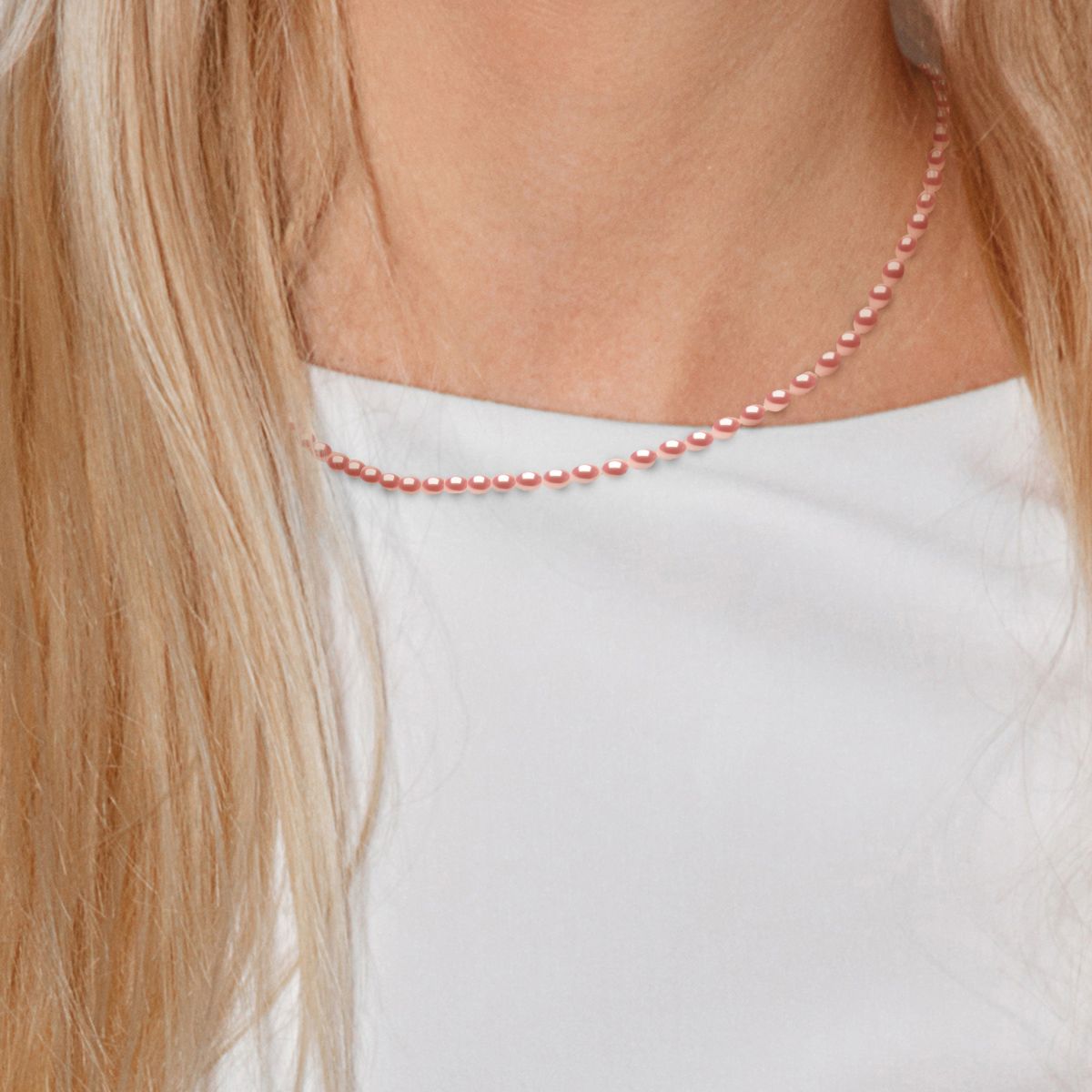 Elegante Süßwasserperlenkette in Reiskornform
