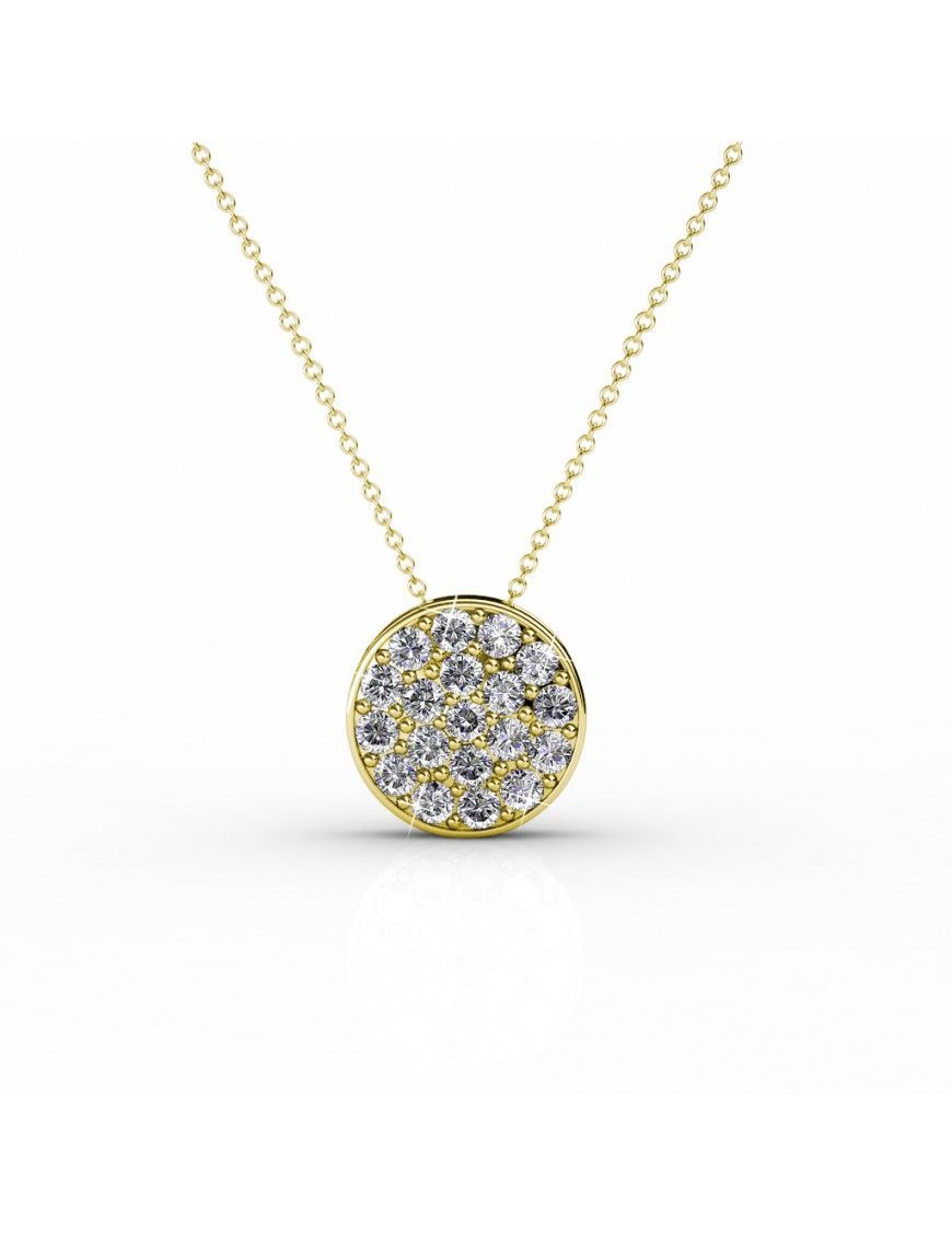 Elegantes rundes Pavé-Medaillon