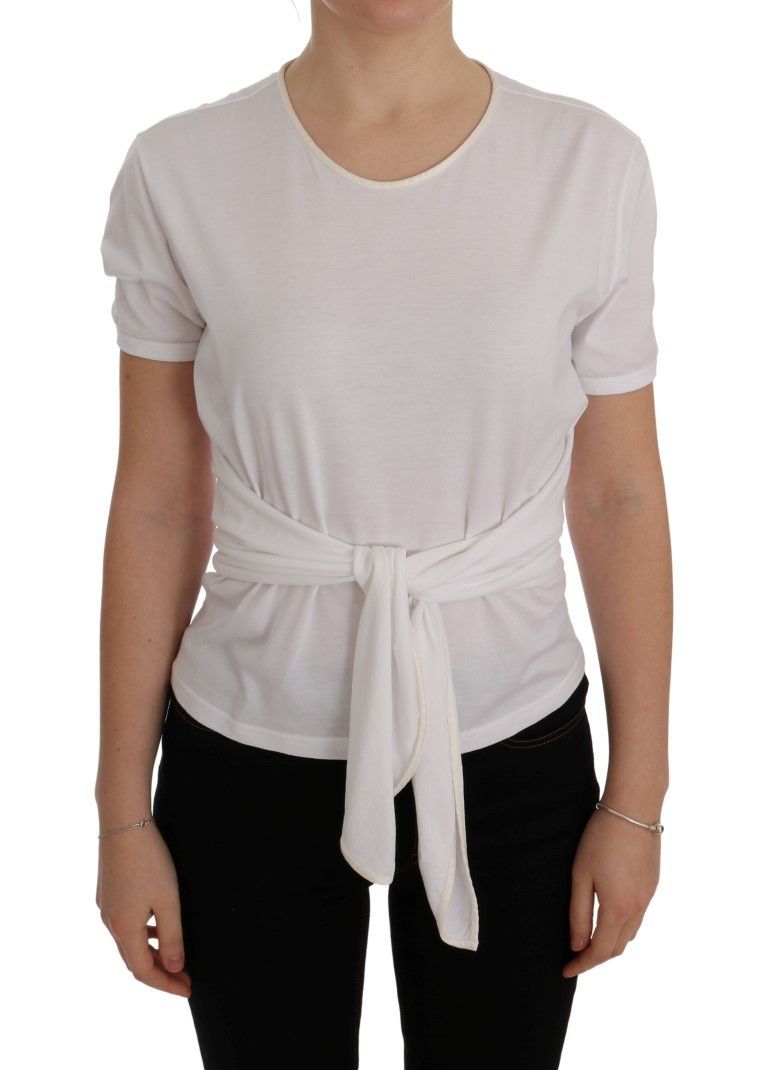 T-Shirt mit Wickeldetail und Kurzarm