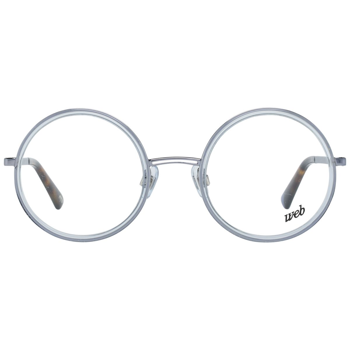 Runde Brille mit transparentem Gestell