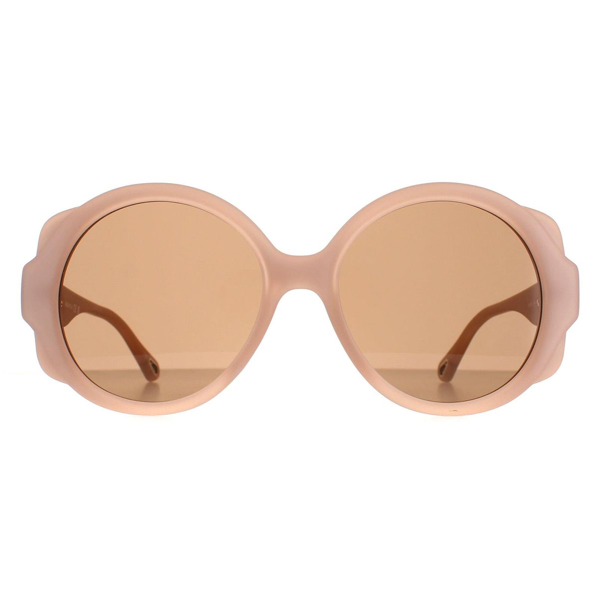 Glamouröse Runde Sonnenbrille mit Wellenrand