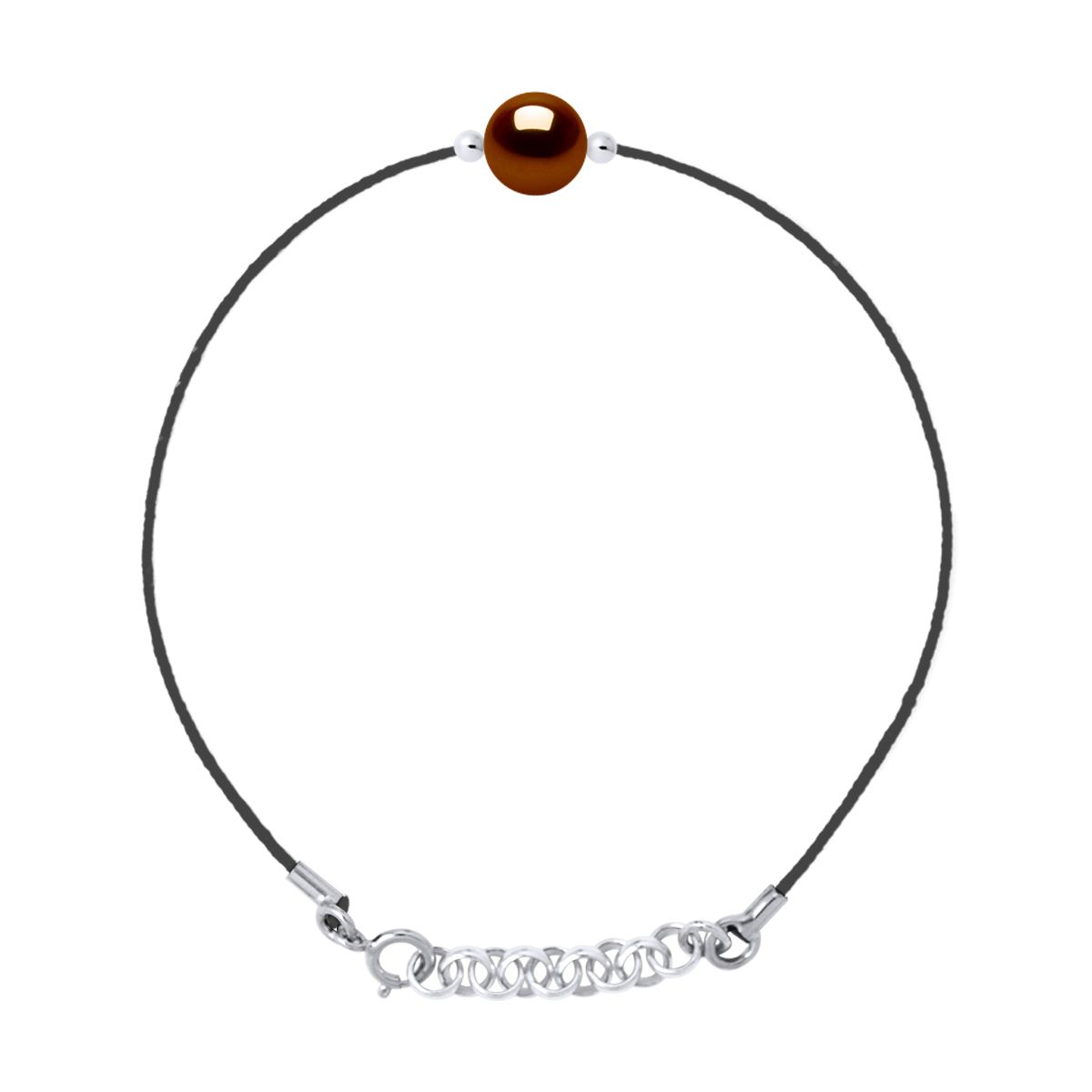 Minimalistisches Nylon-Armband mit Perle