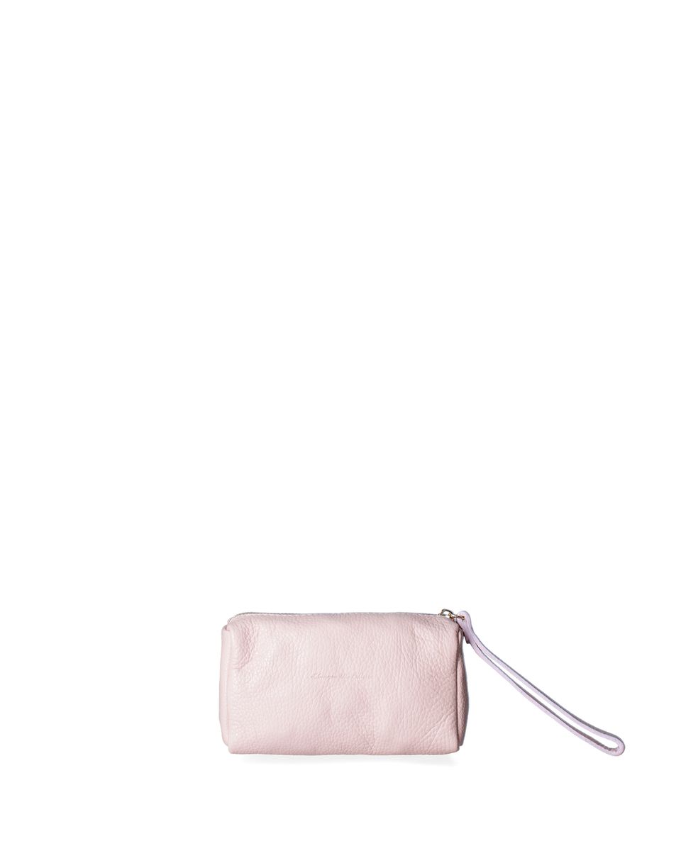 Handgelenktasche aus genarbtem Leder