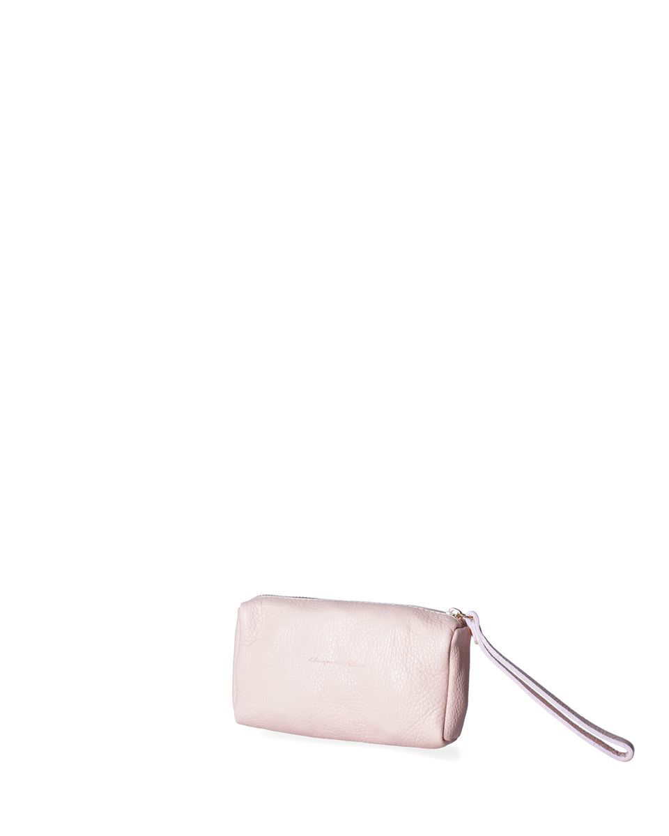 Handgelenktasche aus genarbtem Leder