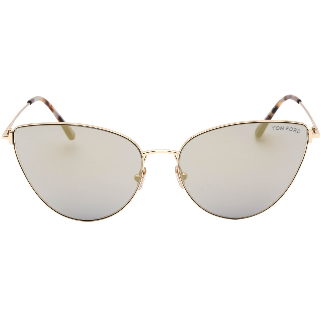 Elegante Cat-Eye Metall-Sonnenbrille