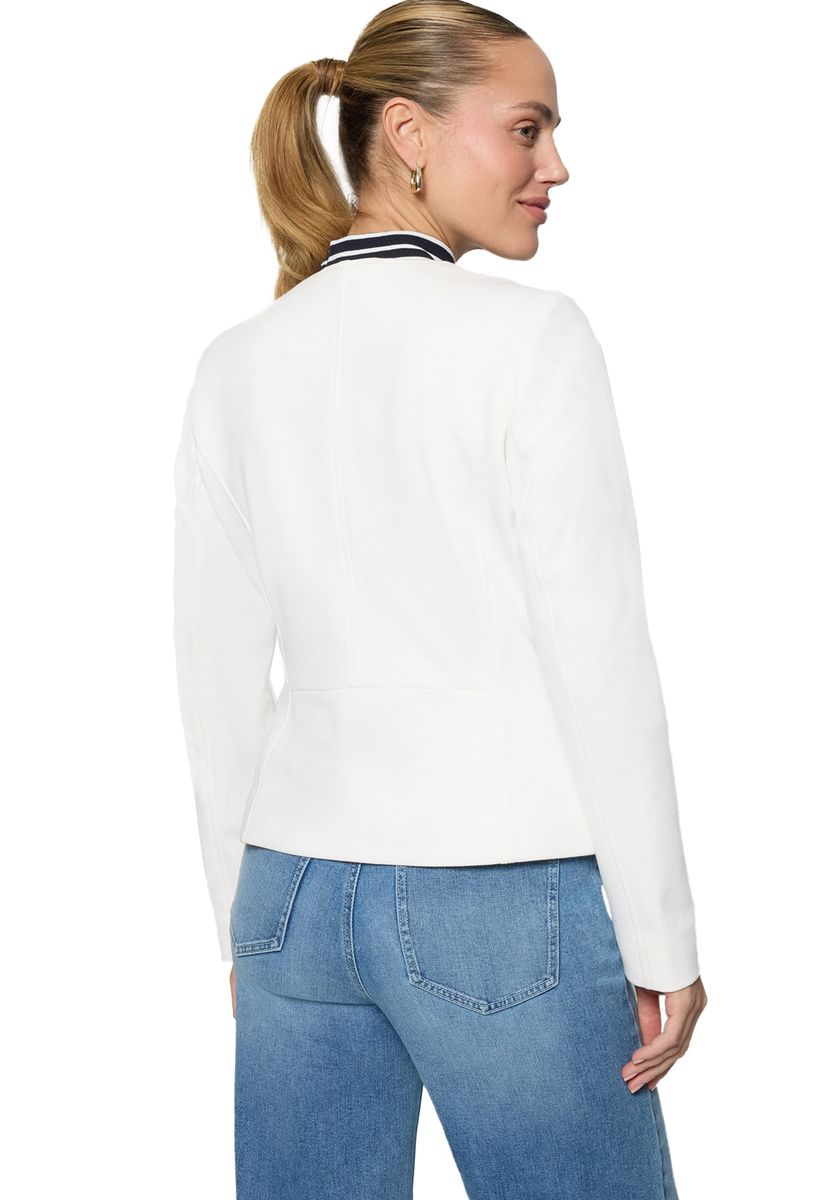 Kragenloser Figurbetonter Einknopf-Blazer