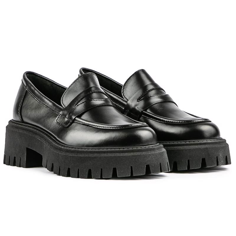 Klobige Leder Penny Loafer