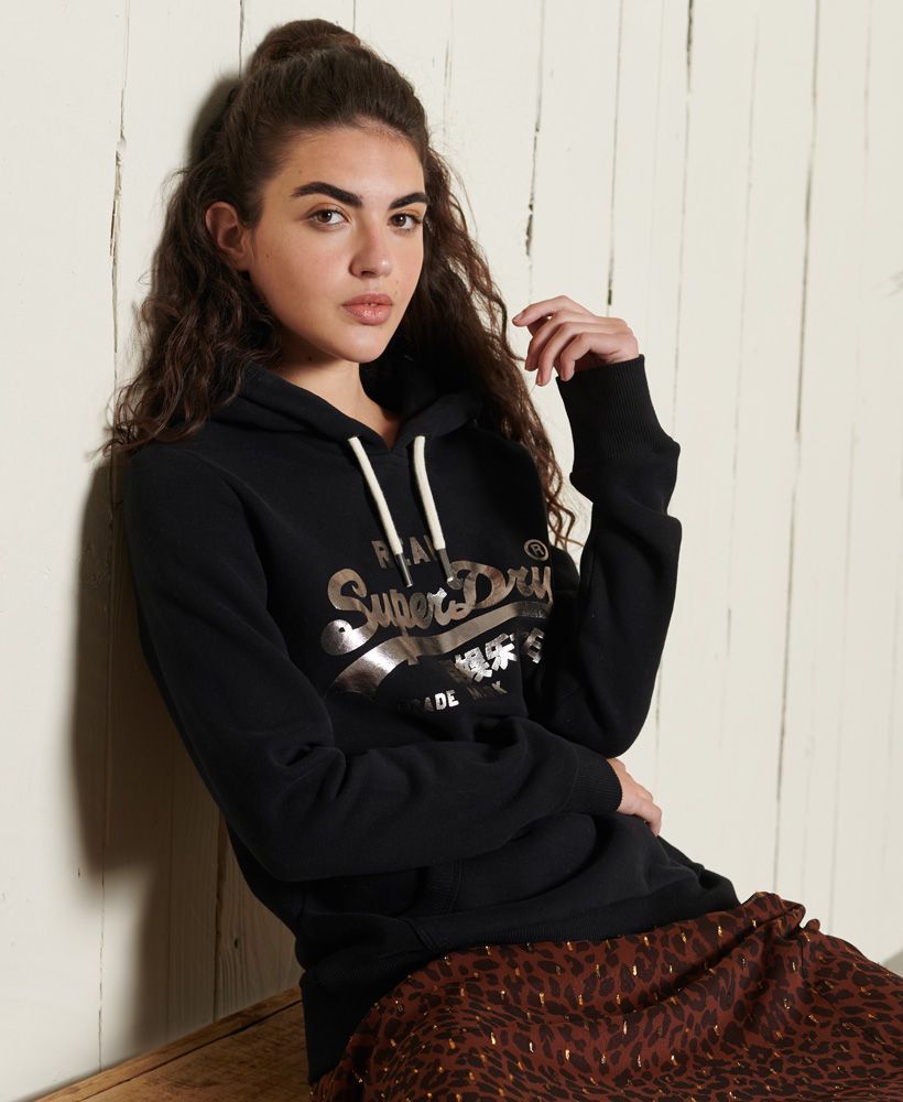 Kapuzensweatshirt mit Vintage-Logo
