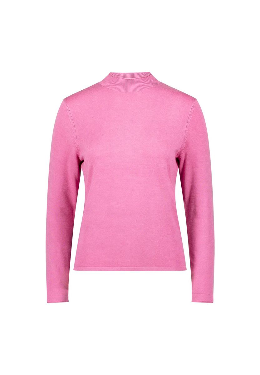 Feinstrick-Pullover mit Stehkragen
