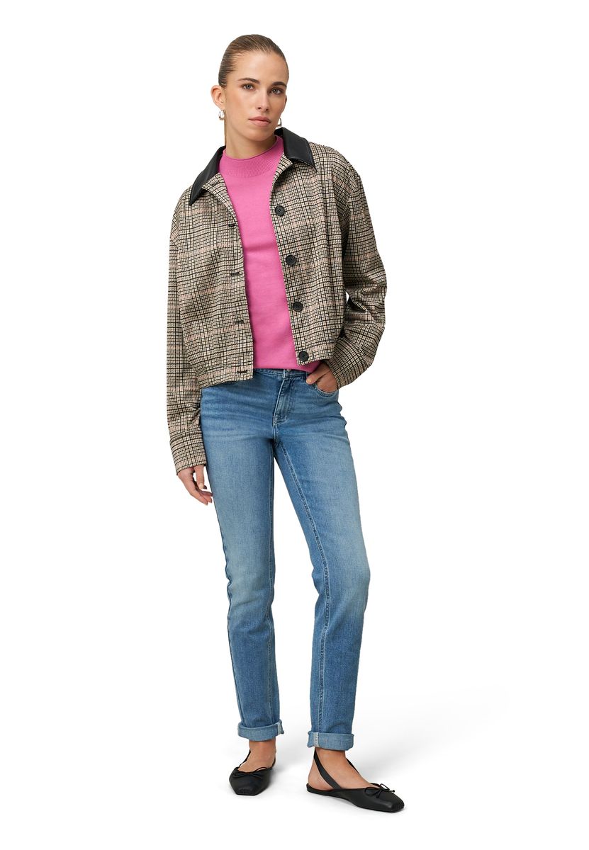 Feinstrick-Pullover mit Stehkragen