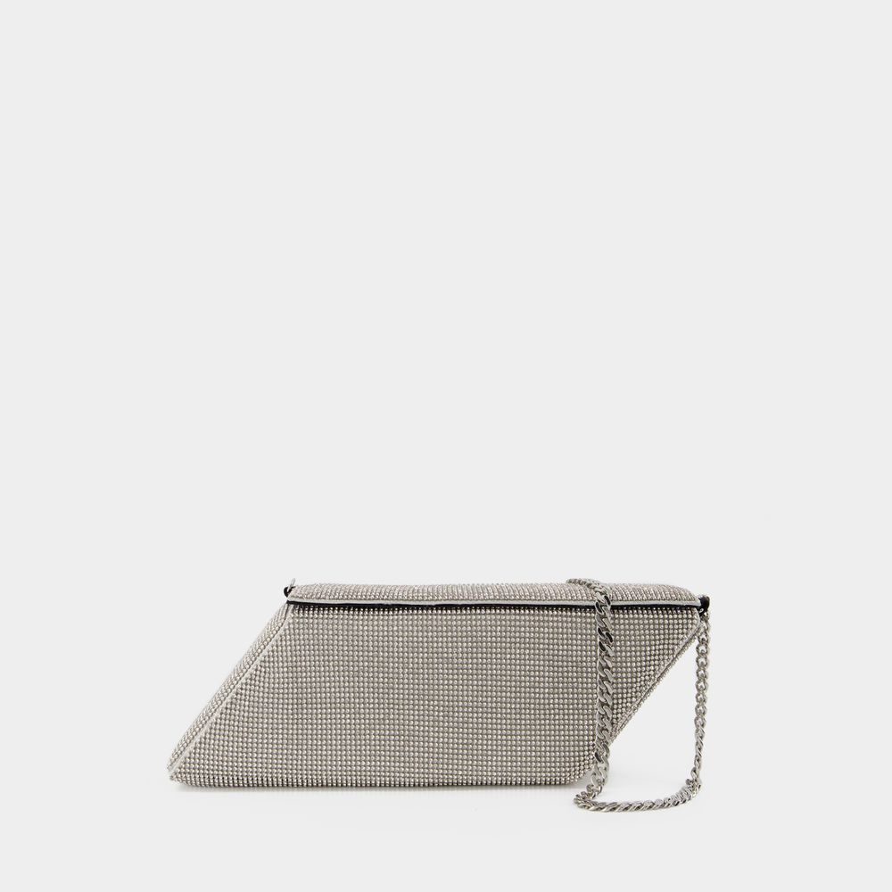Asymmetrische Clutch mit Kristallbesatz