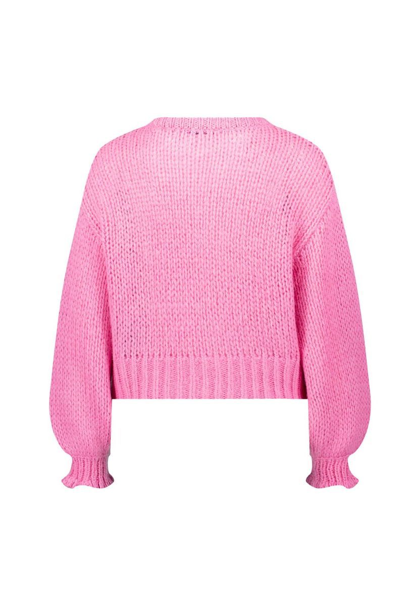 Grobstrickpullover mit Logo-Stickerei