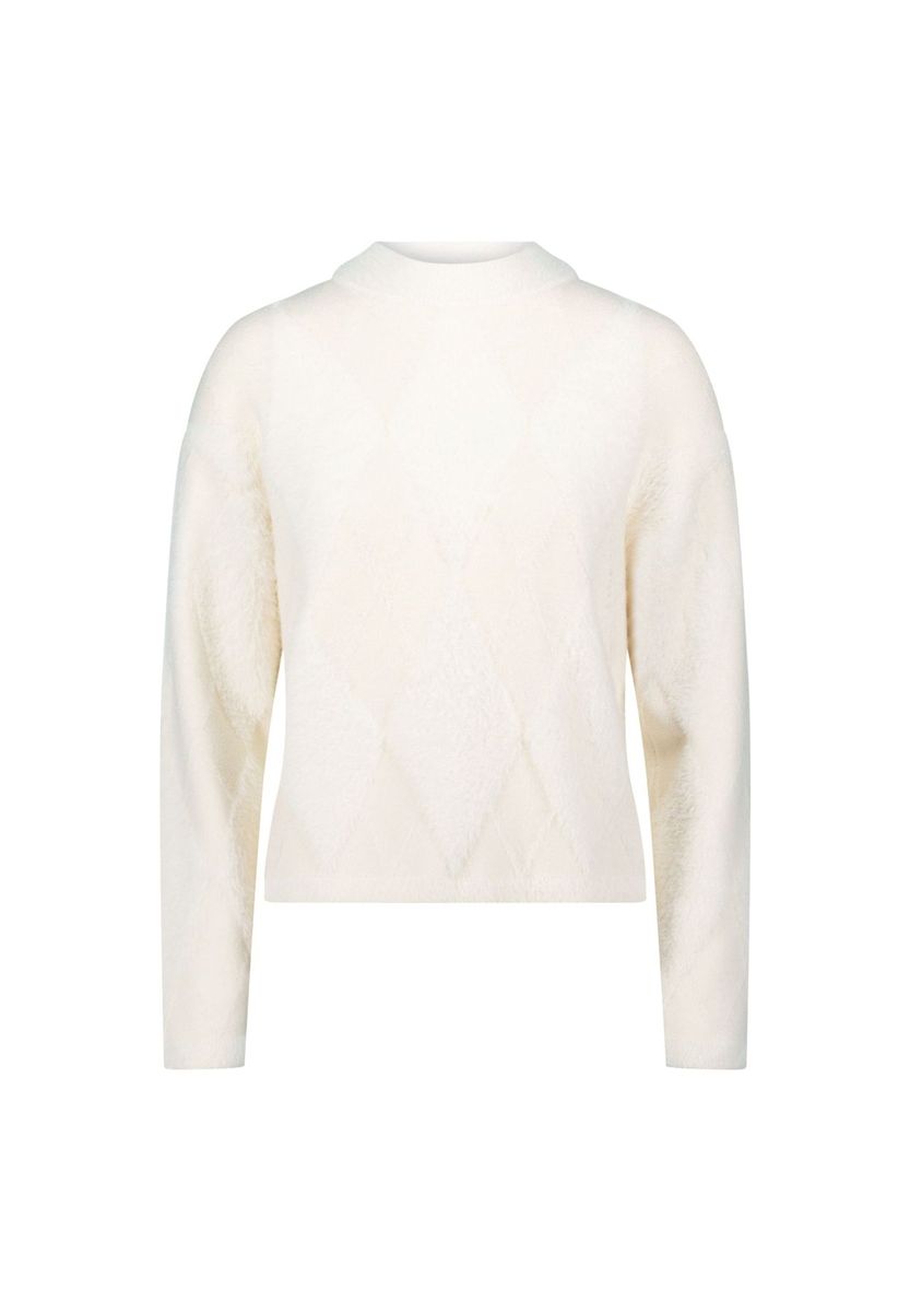 Strukturierter Pullover mit Rautenmuster