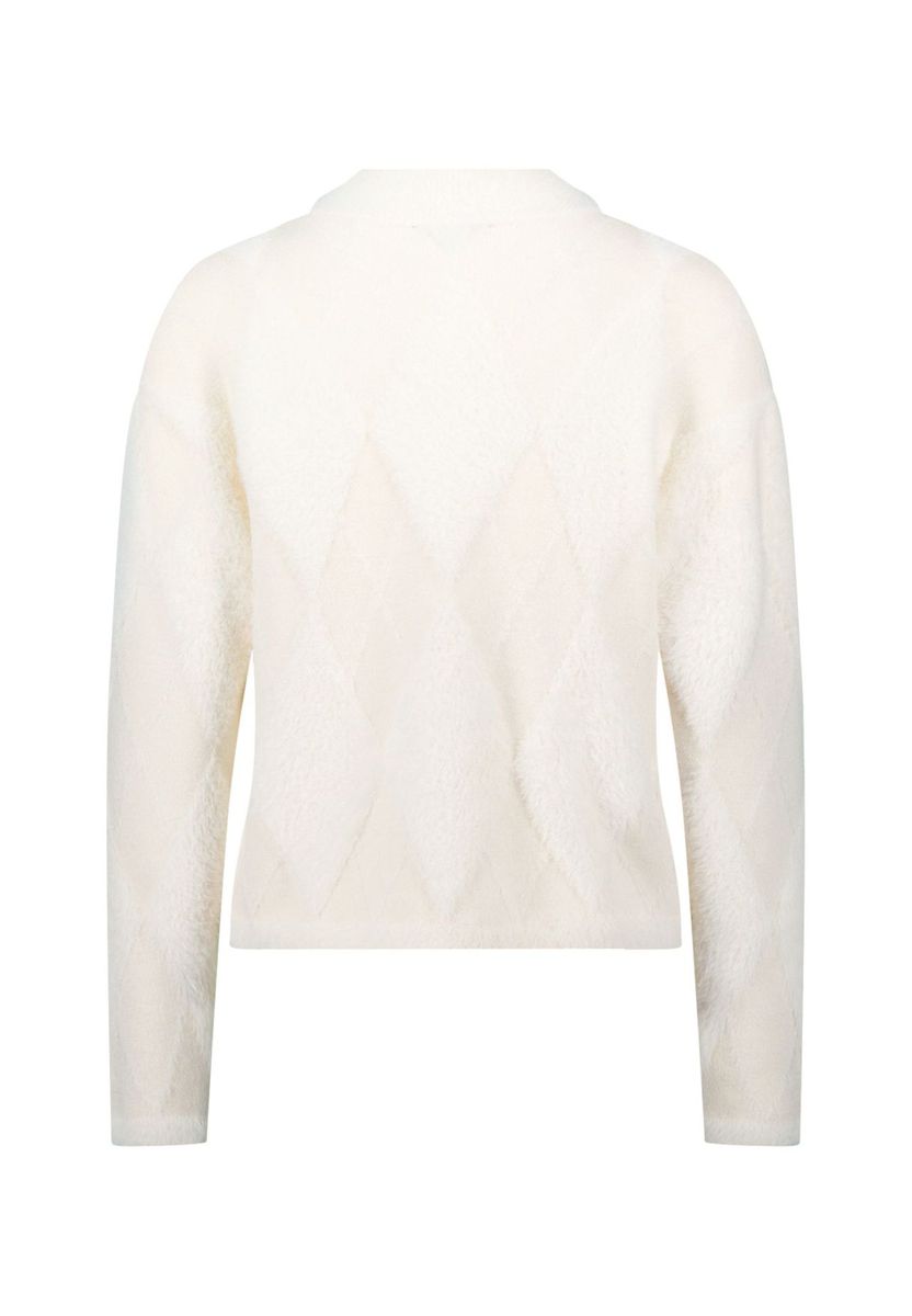 Strukturierter Pullover mit Rautenmuster