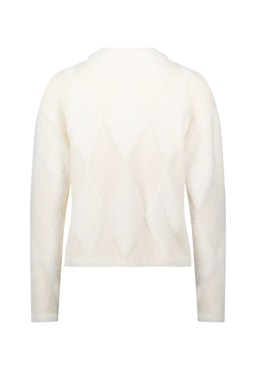 Strukturierter Pullover mit Rautenmuster