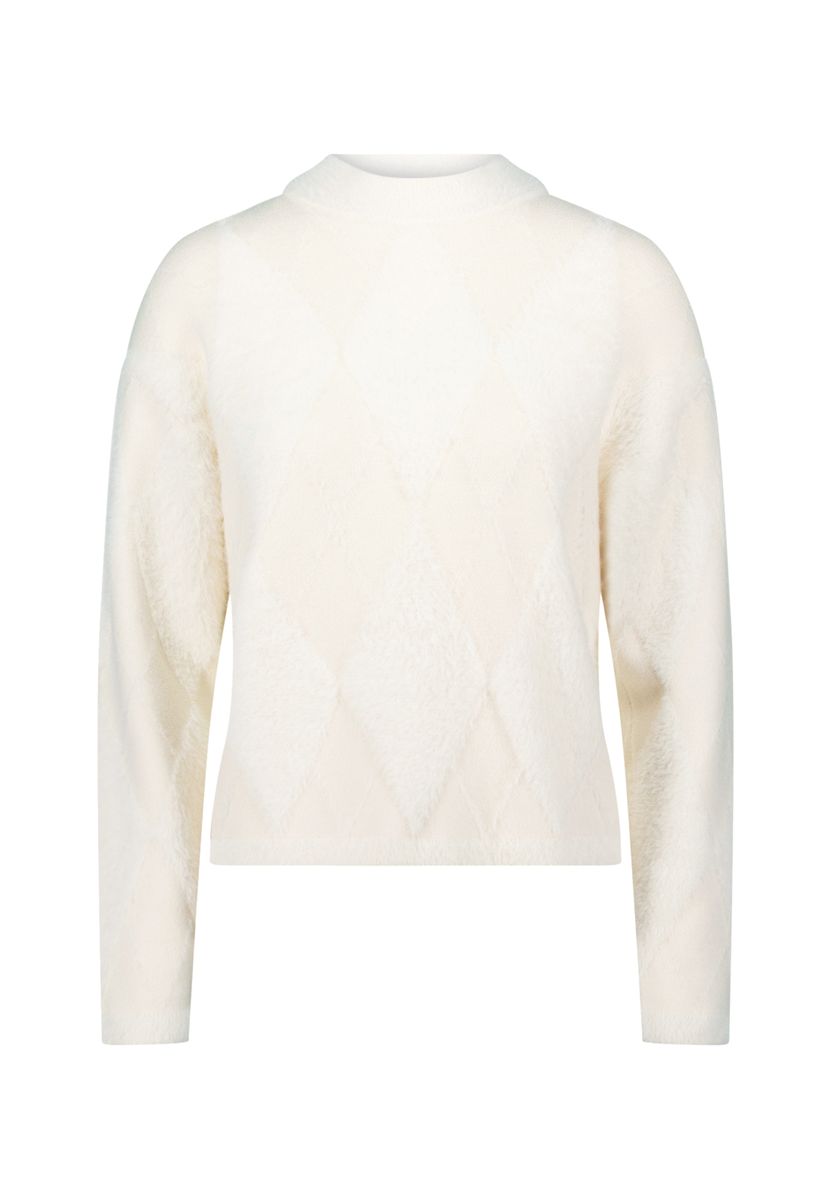 Strukturierter Pullover mit Rautenmuster