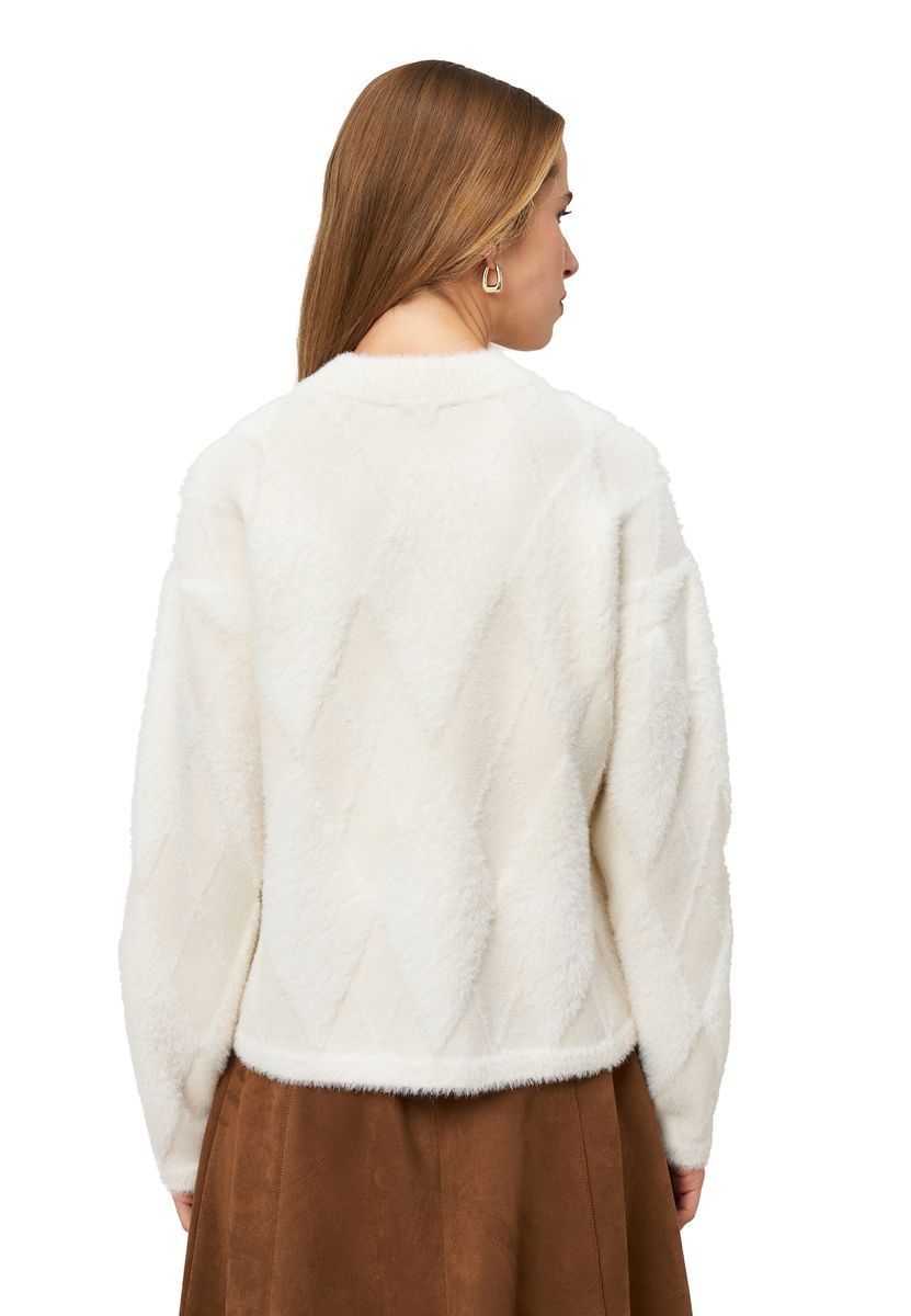 Strukturierter Pullover mit Rautenmuster