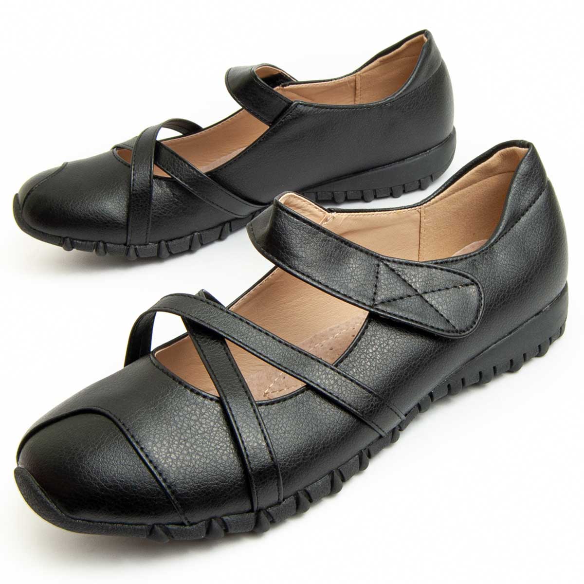 Mary Jane Ballerinas mit Kreuzgurten