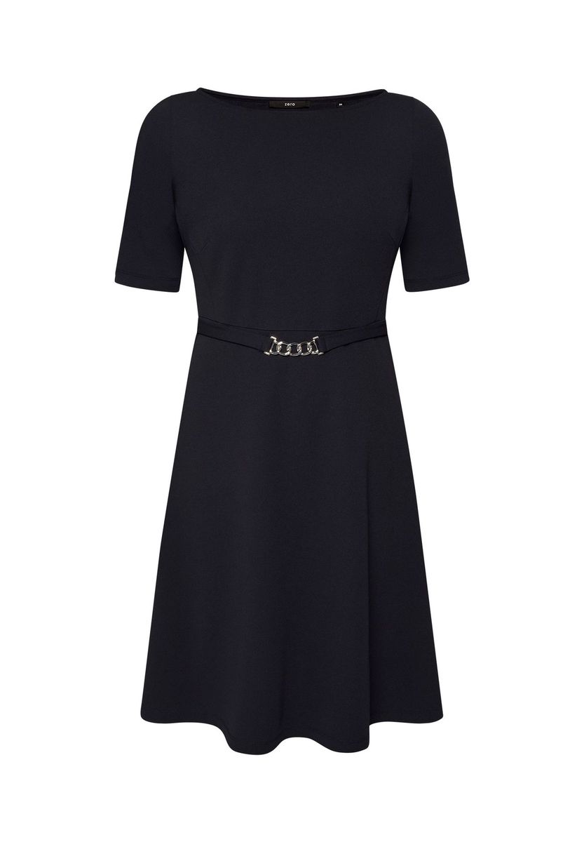 Elegantes Kurzarmkleid mit Gürtel