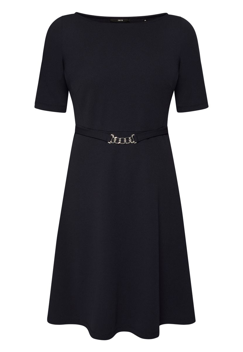 Elegantes Kurzarmkleid mit Gürtel