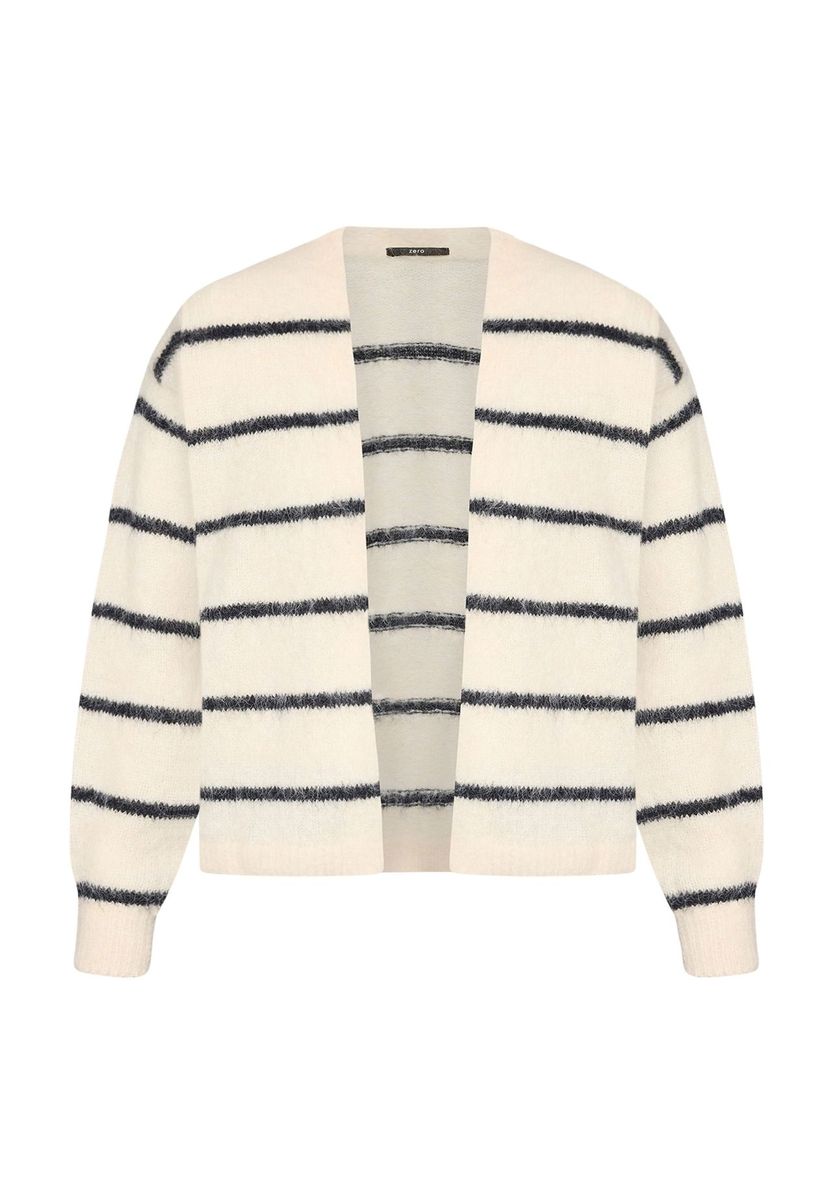 Gestreifte Strickjacke mit offener Front