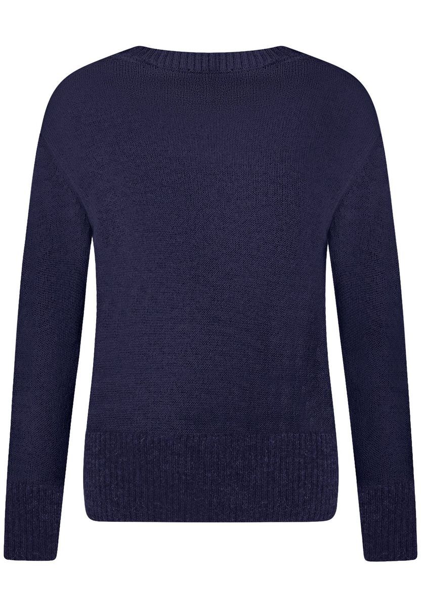 Klassischer Rundhals-Pullover aus Feinstrick