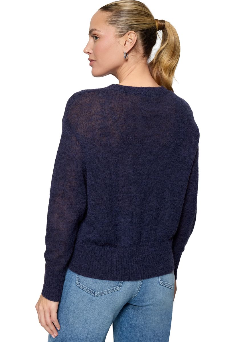 Klassischer Rundhals-Pullover aus Feinstrick
