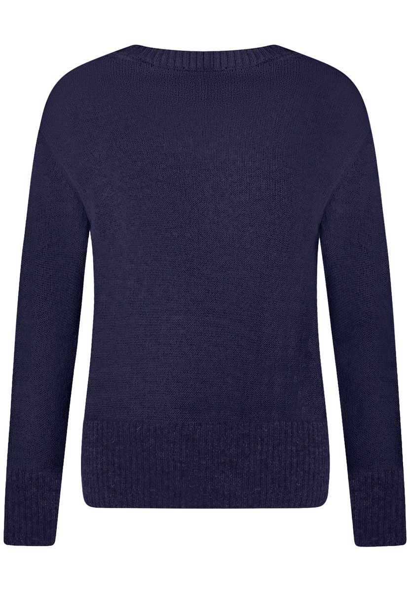 Klassischer Rundhals-Pullover aus Feinstrick