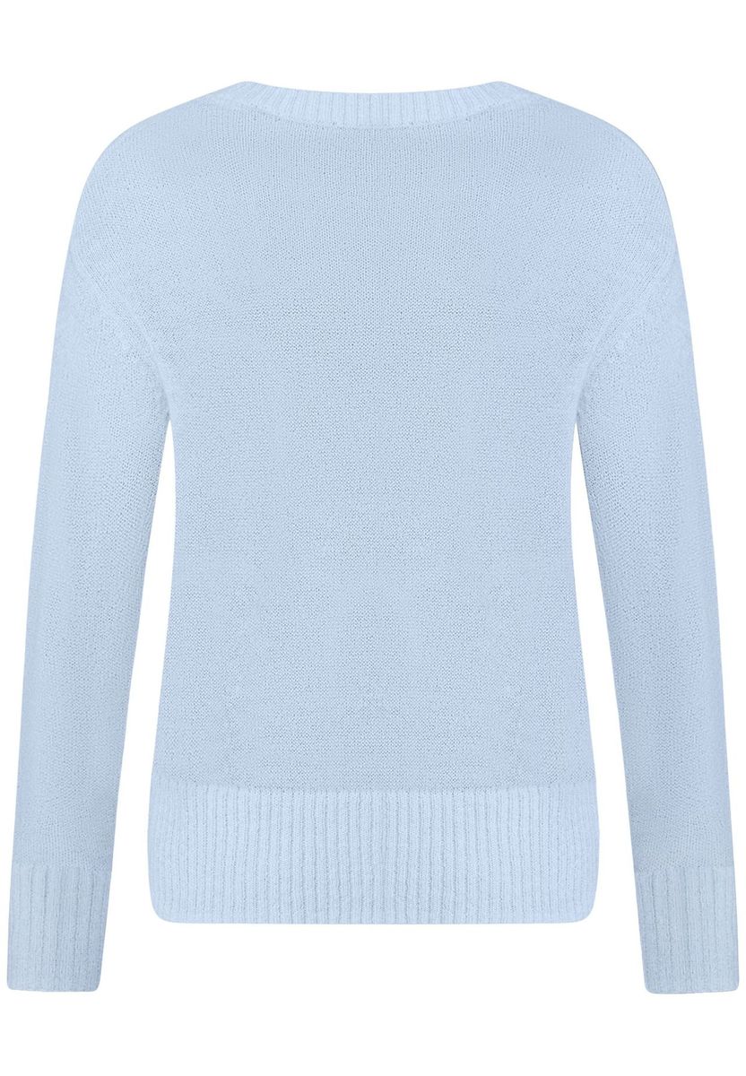 Minimalistischer Rundhals-Alpaka-Strickpullover
