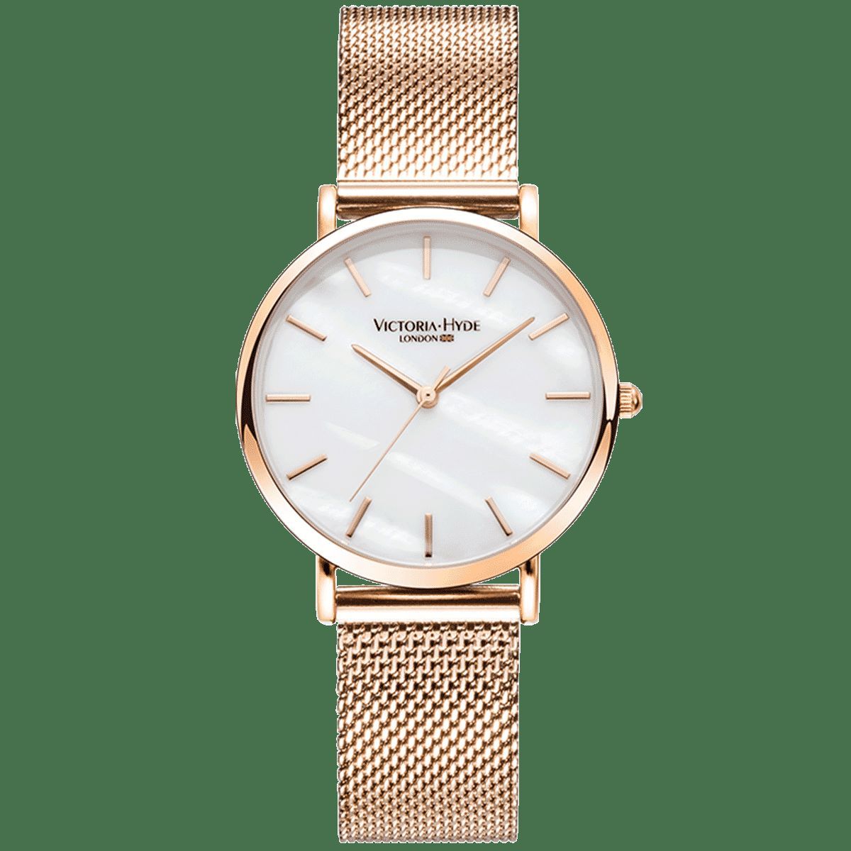 Minimalistische Armbanduhr in Roségold